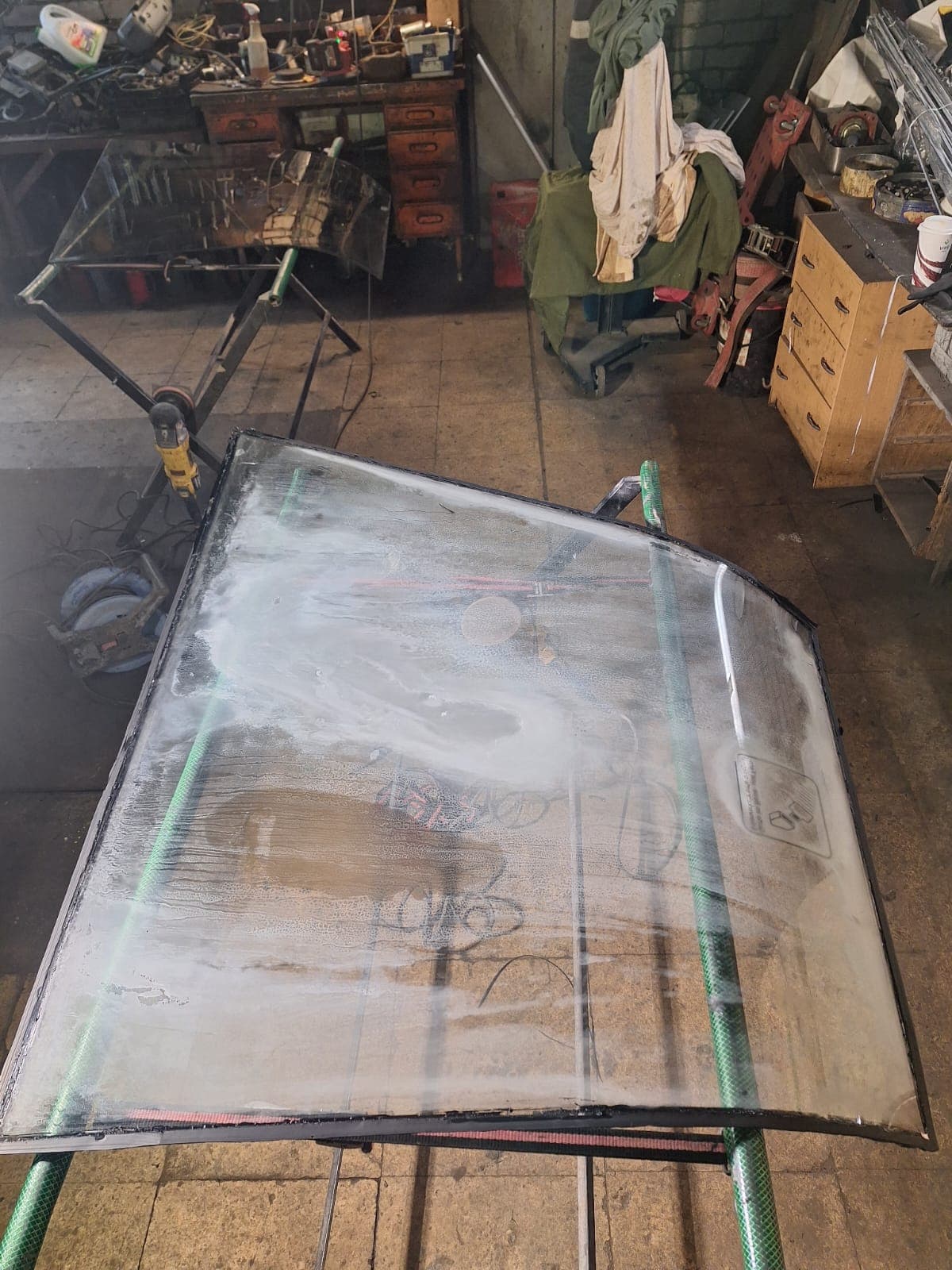 Before glass restoration